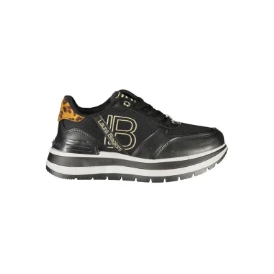 Black Polyester Sneaker