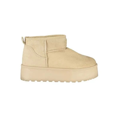 Beige Polyester Ankle