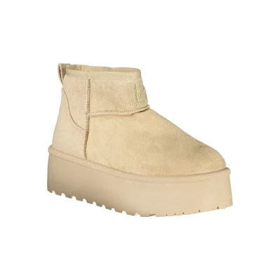 Beige Polyester Ankle