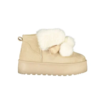 Beige Polyester Ankle