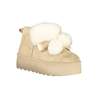 Beige Polyester Ankle