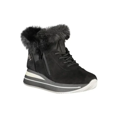 Black Polyester Sneaker
