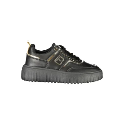 Black Polyester Sneaker