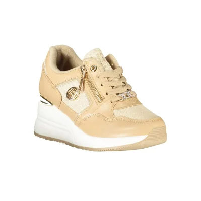 Beige Polyester Sneaker
