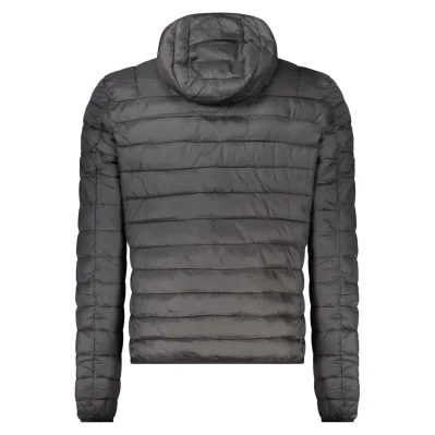 Black Polyester Men Jacket