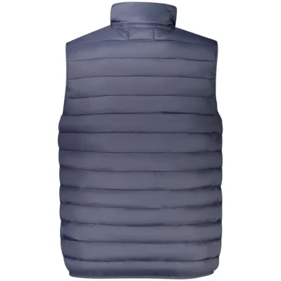 Blue Polyester Men Jacket
