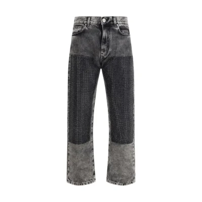 Five-pocket Jeans with mini studs