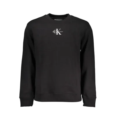 Black Cotton Men Sweater
