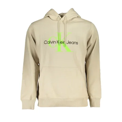 Beige Cotton Men Sweater