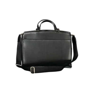 Black Polyethylene Women Handbag