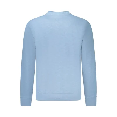 Blue Cotton Men Sweater