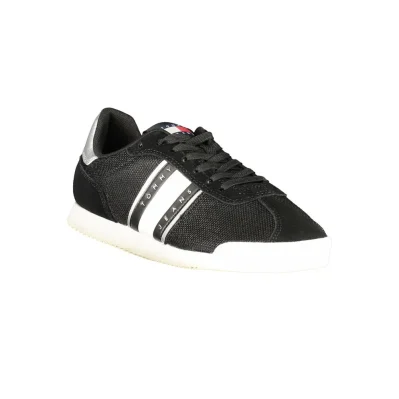 Black Polyester Women Sneaker