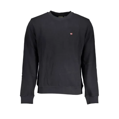 Black Cotton Men Sweater