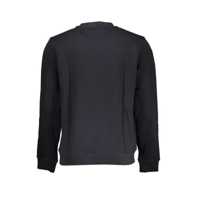 Black Cotton Men Sweater
