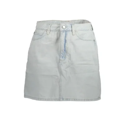 Light Blue Cotton Women Skirt