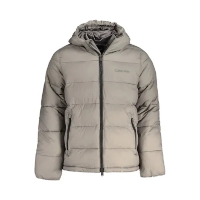 Gray Nylon Men Jacket