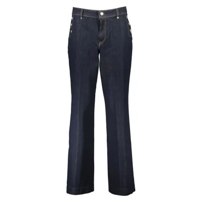 Blue Cotton Women Jeans