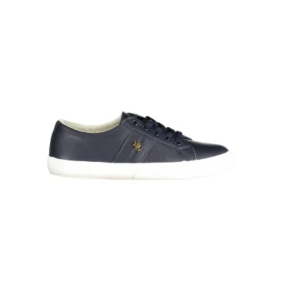 Blue Leather Women Sneaker