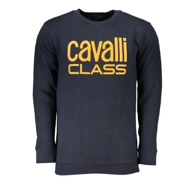 Blue Cotton Men Sweater