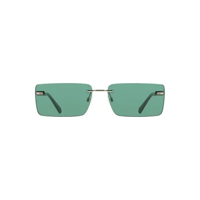Green Metal Women Sunglass