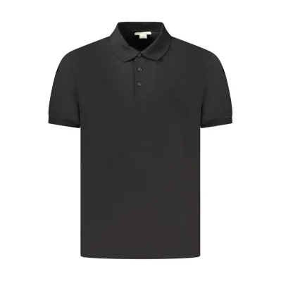 Black Cotton Men Polo Shirt