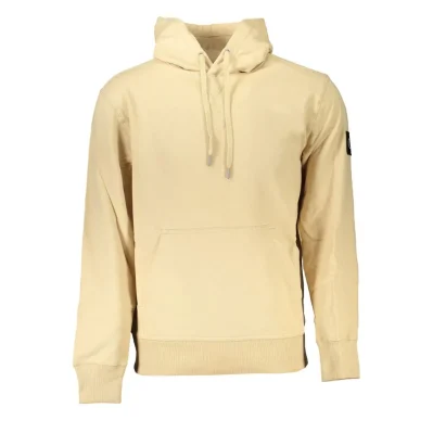 Beige Cotton Men Sweater