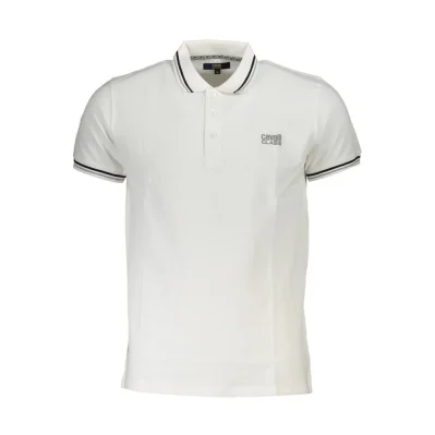White Cotton Men Polo Shirt