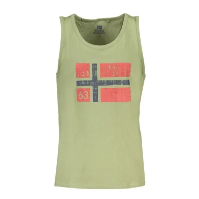 Green Cotton Men Shirt