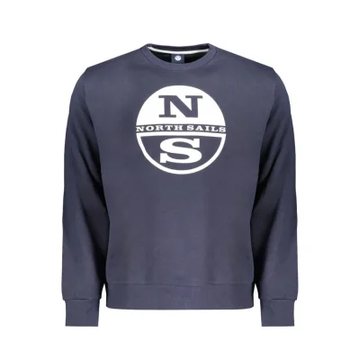 Blue Cotton Men Sweater
