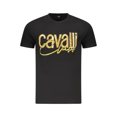 Black Cotton Men T-Shirt