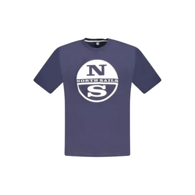 Blue Cotton Men T-Shirt