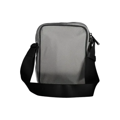 Gray Polyester Shoulder Bag