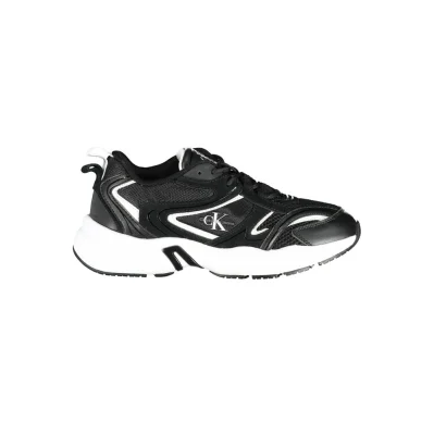 Black Polyester Sneaker