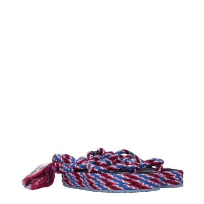 Blue Fabric Sandals