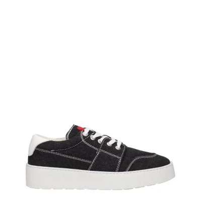 Black Fabric Low Tops