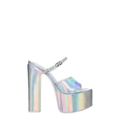 Gray Leather Platforms