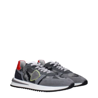 Gray Fabric Sneakers