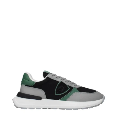 Black Fabric Athletic Sneakers