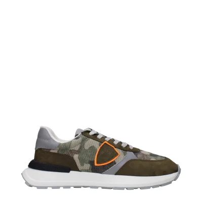 Green Fabric Chunky Sneakers