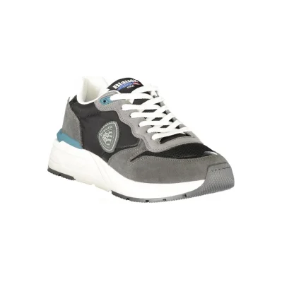 Black Leather Men Sneaker