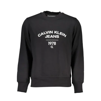 Black Cotton Men Sweater