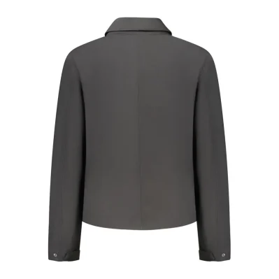 Black Polyester Jackets & Coat