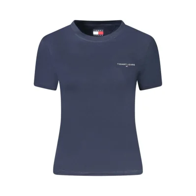 Blue Cotton Women T-Shirt
