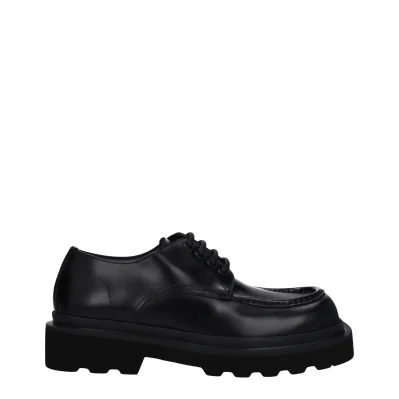 Black Leather Oxfords And Derbies