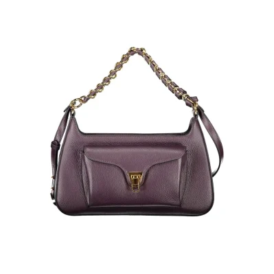 Purple Leather Women Handbag