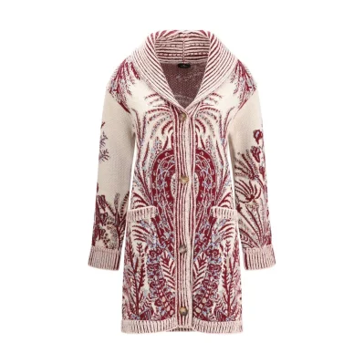 Wool and cotton maxi Cardigan