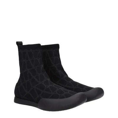 Black Fabric High Tops