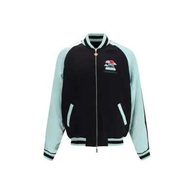 Two-tone satin bomber Jacket