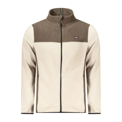 Beige Polyester Men Sweater