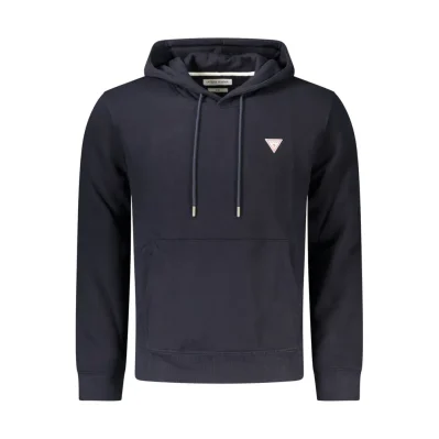 Blue Organic Cotton Men Sweater Hoodie
